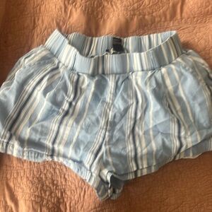 Blue striped shorts
